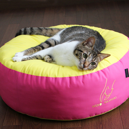 包まれる心地良さ♪カラフルでふかふかな猫用ベッド