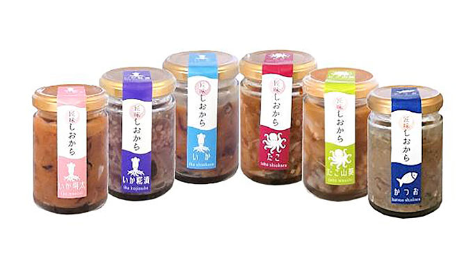 老舗の塩辛屋が贈る、驚きの6種詰め合わせ。贈り物にも◎