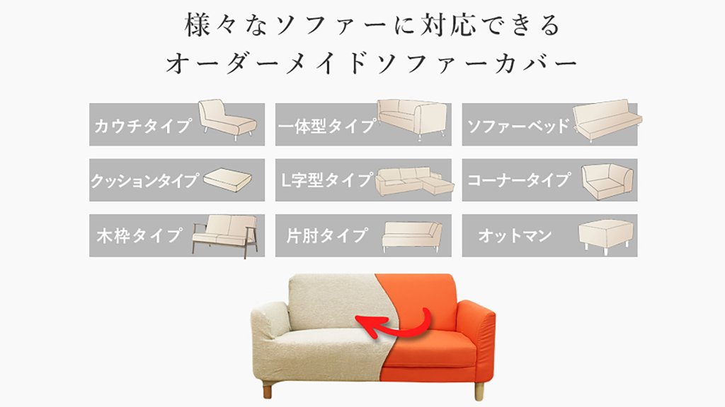 指定の箇所を測るだけ！簡単にオーダーできるソファーカバー