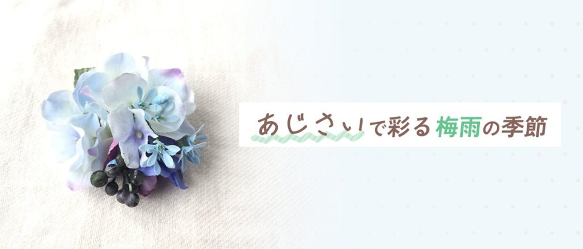 あじさいで彩る梅雨の季節の画像