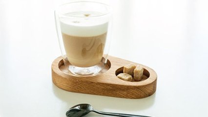 おうちカフェが一気におしゃれに！　オーク材の木製トレイの画像
