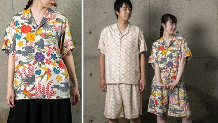 着物リメイクで生まれ変わる！一点もののリクチュール「半袖開襟シャツ」の画像