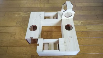 小さなペットの木製遊び場！モルモットやハムスターの運動不足・ストレス解消にの画像