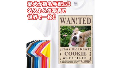 大好きな愛犬の姿をTシャツに！名入りもできるオリジナルアイテムの画像
