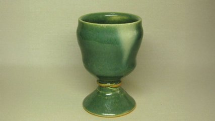 【たぬき窯陶芸工房 すべて手作りの一点もの】「玉釉 高盃（大）桐箱付き」の画像