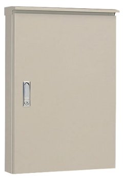 OR25-127-2 屋外用制御盤キャビネット（水切構造 防塵 防水パッキン付 鉄製基板付 両扉）ライトベージュ塗装 フカサ250mm  日東工業の画像