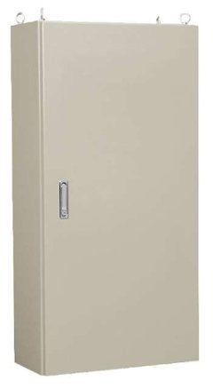 E25-1619A-N・自立制御盤キャビネット（基台なし 鉄製基板付 両扉）ライトベージュ塗装 フカサ250mm　【日東工業】の画像