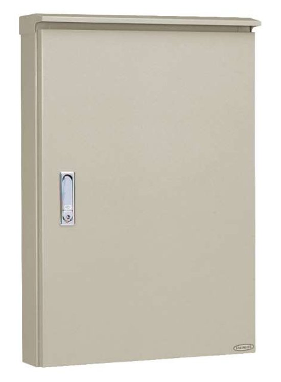 SOR30-1010-2 ステンレス屋外用制御盤キャビネット（水切､ 防塵 防水パッキン付 鉄製基板付 両扉）ライトベージュ塗装 フカサ300mm 日東工業画像