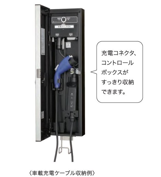 EVP-1RR Pit 電気自動車 EV PHEV 用普通充電シリーズ コンセント付き壁掛けタイプ 100V200V切替使用 日東工業画像