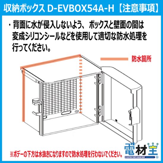 EV PHEV 充電ケーブル 収納ボックス 電気工事不要 D-EVBOX54A-H 既設コンセント使用 電材王 電気自動車画像