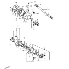 フロントアクスル　ジムニー　JA11の画像