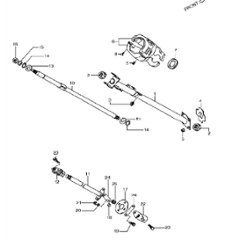 1型・2型　ステアリングコラム　車体番号100001~150000 ジムニー　JA11の画像