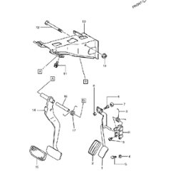 ペダル / ペダルブラケット 3AT ジムニー　JA11の画像