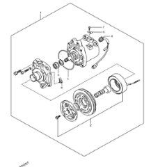 コンプレッサー　AA,CC オプションHFC-134A　ジムニー　JA11の画像