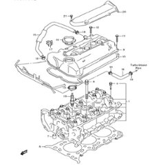 シリンダヘッド　ジムニー　JB23W　1型～3型　100001～310000の画像