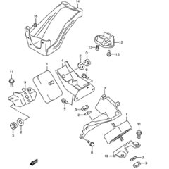 エンジンマウンチング　MT ジムニー　JB23W　1型～3型　100001～310000の画像