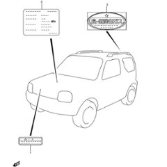 ラベル　ジムニー　JB23W　1型～3型　100001～310000の画像
