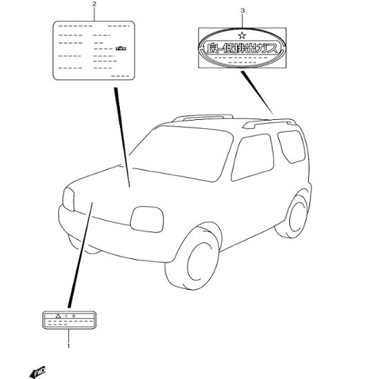 ラベル　ジムニー　JB23W　1型～3型　100001～310000画像