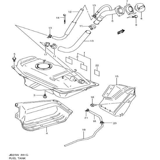 フューエルタンク　　JB23W　100001～310000画像