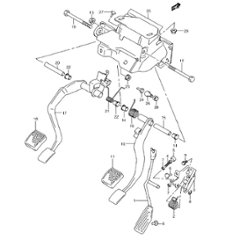 ペダル / ペダルブラケット　MT 　JB23W  100001~310000の画像