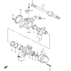 フロントアクスル　4WD  JB23W  100001~310000の画像