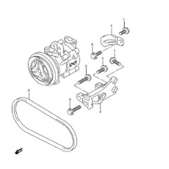 コンプレッサマウンチング　　ジムニー　JB23W　100001～310000の画像