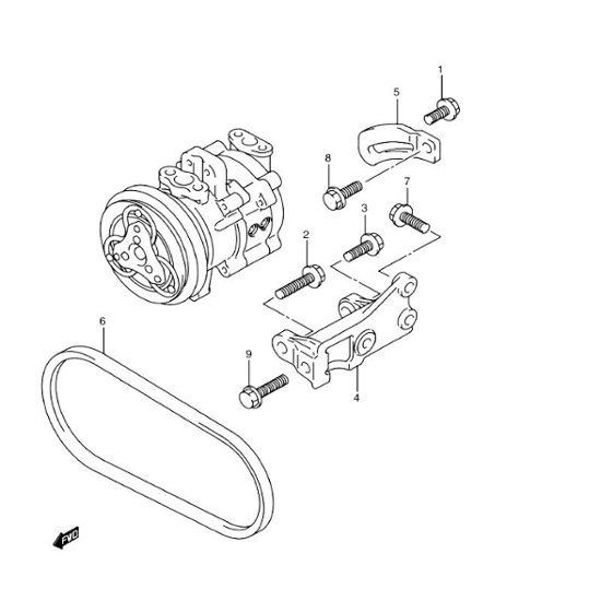 コンプレッサマウンチング　　ジムニー　JB23W　100001～310000画像