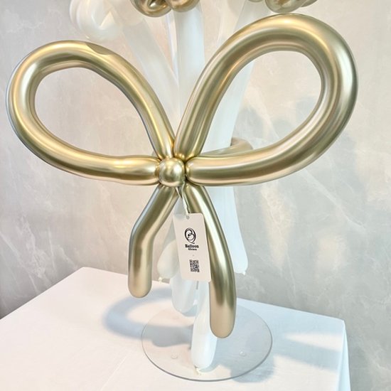 white×gold balloon bouquet画像