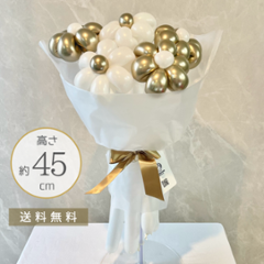 white×gold balloon bouquet画像