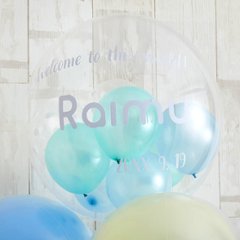 BABYバルーンでお祝いするBlue Baby Shower画像