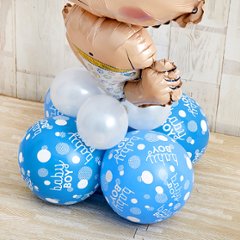 BABYバルーンでお祝いするBlue Baby Shower画像