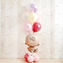 BABYバルーンでお祝いするPink Baby Shower画像