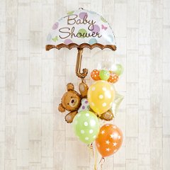 キュートなテディベアーがひょっこり顔を出すBaby Showerの画像