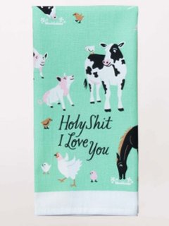 "Holy Shit I Love You" Dish Towelの画像