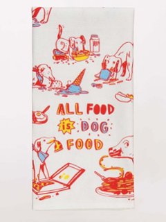 "All Food Is Dog Food" Dish Towelの画像