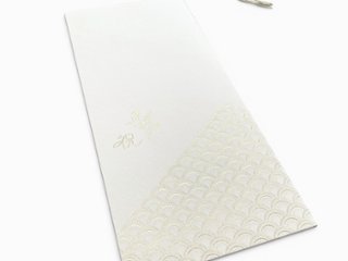 【印刷なし】招待状　千鳥　白練（しろねり）画像