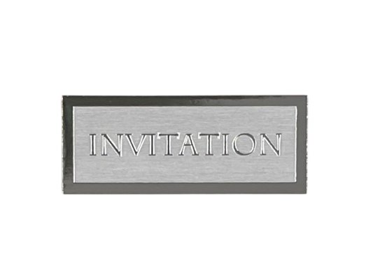 封緘シール（銀／INVITATION）の画像