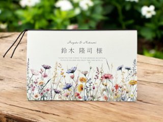 パルファン 席札メニュー表（プロフィール・挨拶文入り）の画像