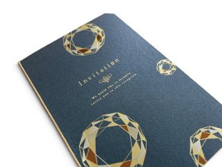 【印刷なし】招待状　ジュエル サファイヤ(青)画像