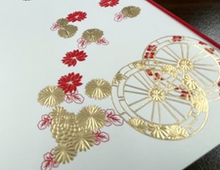 【印刷込】招待状　振袖画像