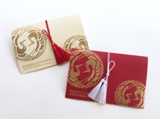 【印刷込】招待状　双縁（そうえん）きなり画像