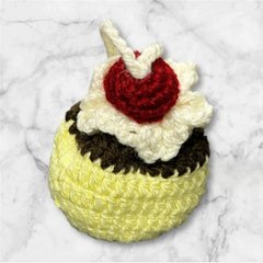 手編み 小物入れ 3点セット プリンモチーフ 巾着 ミニバッグ ハンドメイド かぎ針編み スイーツモチーフ 小物ポーチ かわいい 編み物雑貨 収納 インテリア 雑貨 ギフト プレゼント画像