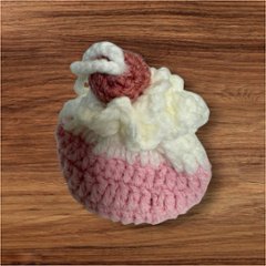 手編み 巾着 3個セット スイーツモチーフ パフェ プリン ゼリー チェリー付き ハンドメイド 小物入れ ミニ巾着 かわいい アクセサリー入れ イヤホン ケース ギフト プレゼント 編み物 レディース画像