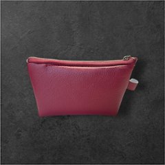 ポーチ 2個セット フェイクレザー レッド 大小セット レディース メンズ 化粧ポーチ 小物入れ シンプル おしゃれ 大人 上品 ファスナー ポーチセット メガネケース バッグインバッグ ギフト プレ画像