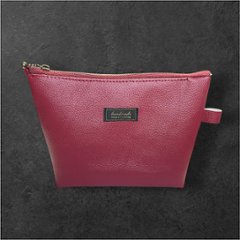 ポーチ 2個セット フェイクレザー レッド 大小セット レディース メンズ 化粧ポーチ 小物入れ シンプル おしゃれ 大人 上品 ファスナー ポーチセット メガネケース バッグインバッグ ギフト プレ画像