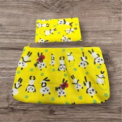 ティッシュケース ポーチ セット パンダ柄 かわいい カラフル 黄色 水玉 小物入れ 化粧ポーチ レディース おしゃれ ハンドメイド 布ポーチ ティッシュポーチ ミニポーチ 小物収納 収納ポーチ 雑貨画像