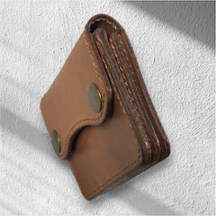 【送料無料】本革 レザー ミニ財布 トラッカーウォレット ブラウン レディース メンズ コンパクト財布 小さい財布 コインケース ミニウォレット ハンドメイド 小銭入れ キャッシュレス財布 サブ財布画像