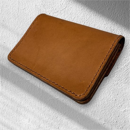 【送料無料】本革 レザー ミニ財布 トラッカーウォレット ブラウン レディース メンズ コンパクト財布 小さい財布 コインケース ミニウォレット ハンドメイド 小銭入れ キャッシュレス財布 サブ財布画像