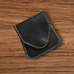 姫路レザー 黒 コインケース 本革 メンズ レディース コンパクト 収納 スナップ式 ミニウォレット 外出 L64の画像