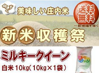 新米収穫祭！6年度山形県産ミルキークイーン【白米】10kg×1袋 送料無料　但し北海道・関西・中国・四国・九州は送料800円税込加算 沖縄県は送料3400円税込加算の画像